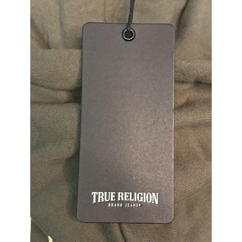 New True Religion City Buddha Logo Zip Hoodie Green Retail $119 Size Small